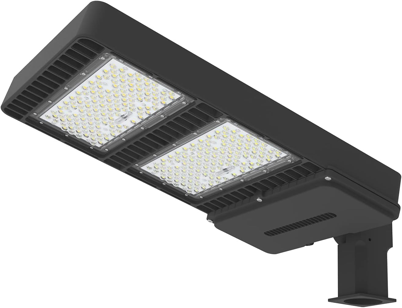 LED Parking Lot Light for Round Pole in Street 26000lm AC100-277V Shoebox Lighting for Path Garden and Outdoor Places IP65 Waterproof (200W)