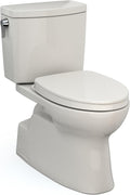 TOTO® Vespin® II 1G Two-Piece Elongated 1.0 GPF Universal Height Toilet with CEFIONTECT and SS124 SoftClose Seat, WASHLET+ Ready, Sedona Beige - MS474124CUFG#12