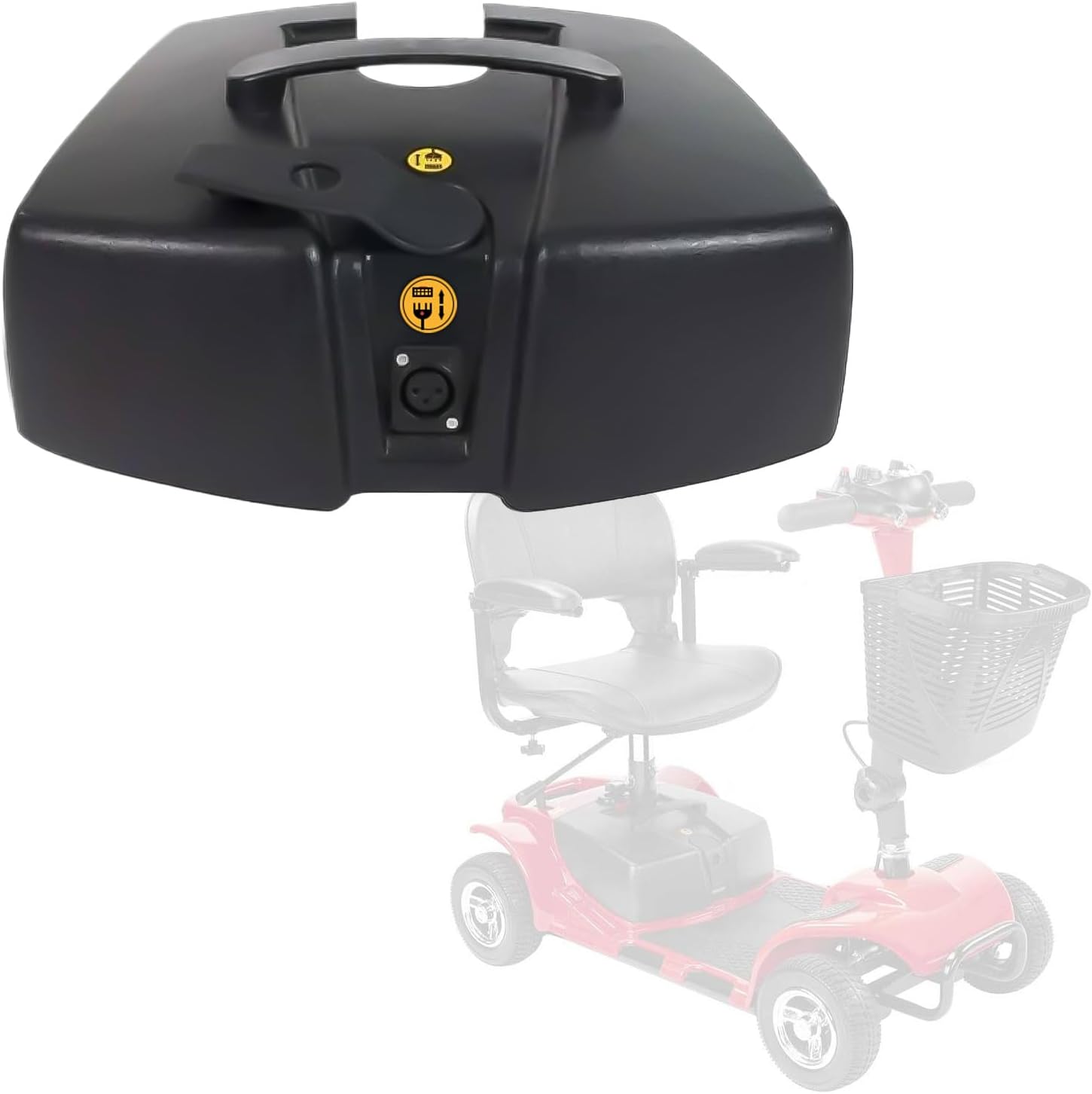 24V 12AH Mobility Scooter Lithium High Performance Battery Replacement for Vive 3 or 4 Wheel Compatible with VOCIC Folding Wheelchair with Seat - Including Charger (24V 12Ah)