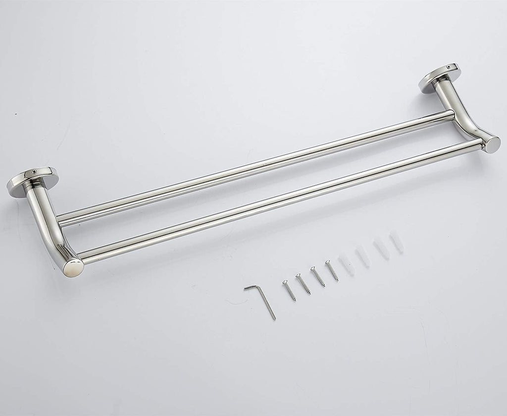 Towel Holder Self Adhesive- Towel Ring Stainless Steel Towel Rail for Bathroom,Hand Towel Bar, Wall Mounted Hand Towel Racks Stainless Steel Double Bathroom Towel Bar,Chrome Finished for Towel in Bath