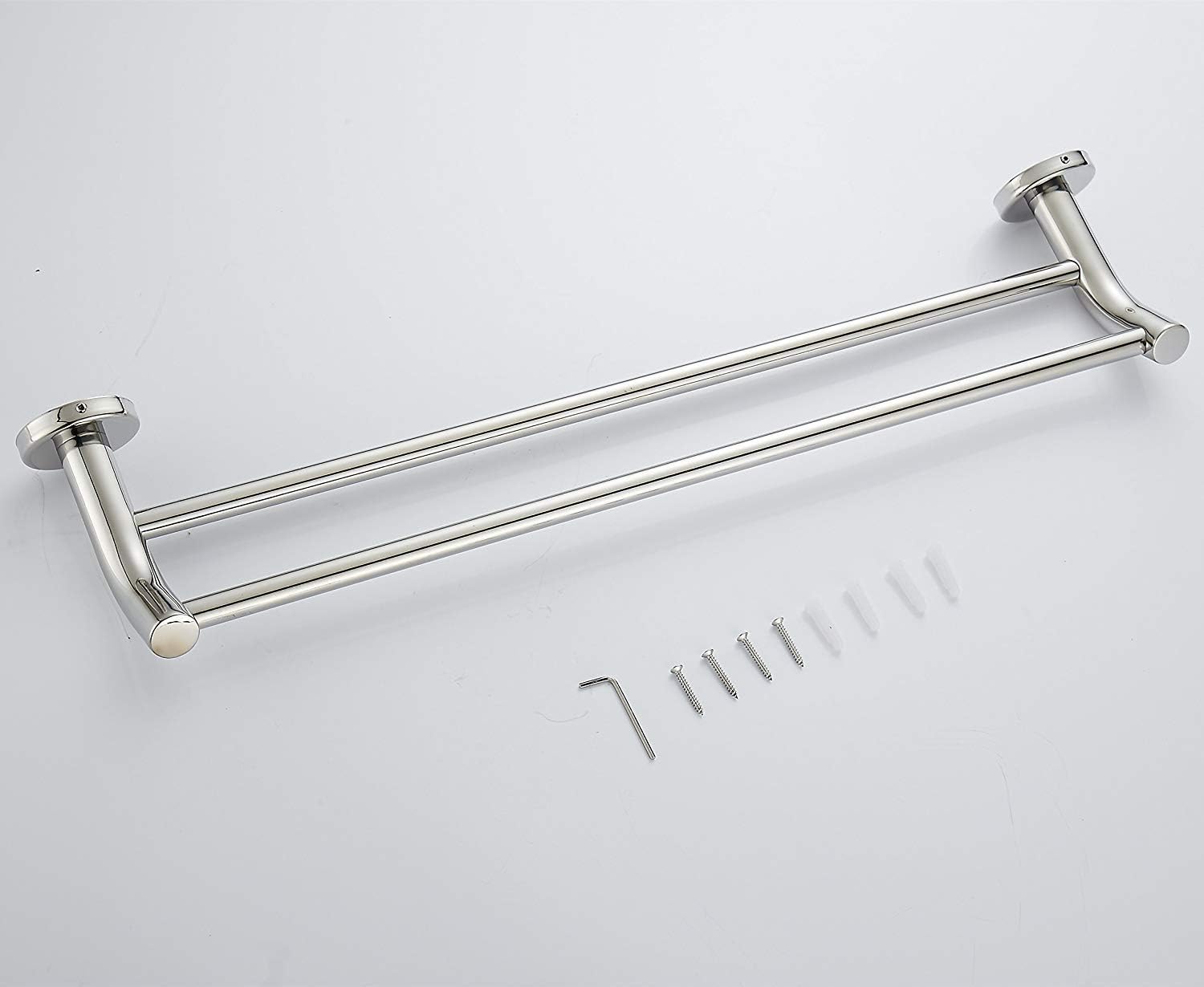 Towel Holder Self Adhesive- Towel Ring Stainless Steel Towel Rail for Bathroom,Hand Towel Bar, Wall Mounted Hand Towel Racks Stainless Steel Double Bathroom Towel Bar,Chrome Finished for Towel in Bath