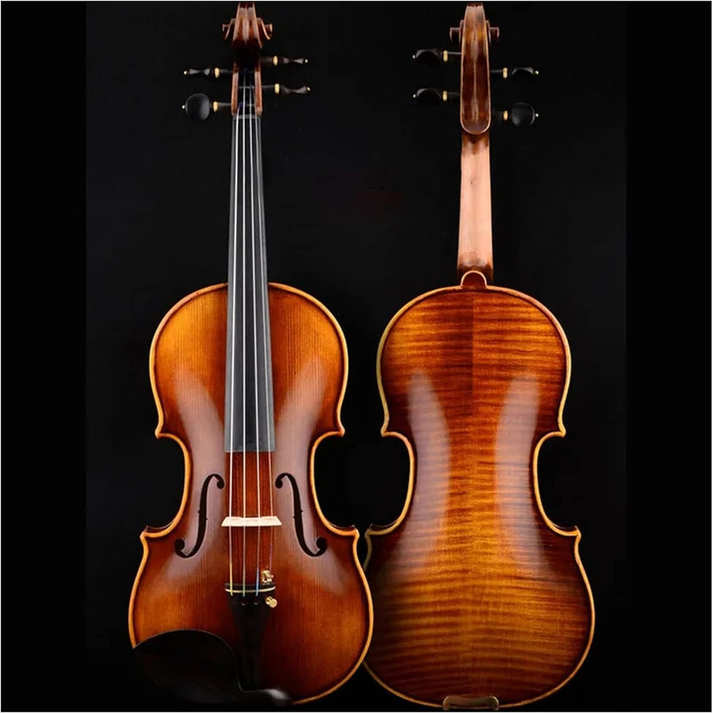 TSTS European Spruce Wood Violin Professional Handmade Solid Wood Violin Children Beginners Play Violin Musical Instrument Adults Violins (Color : 1/2)