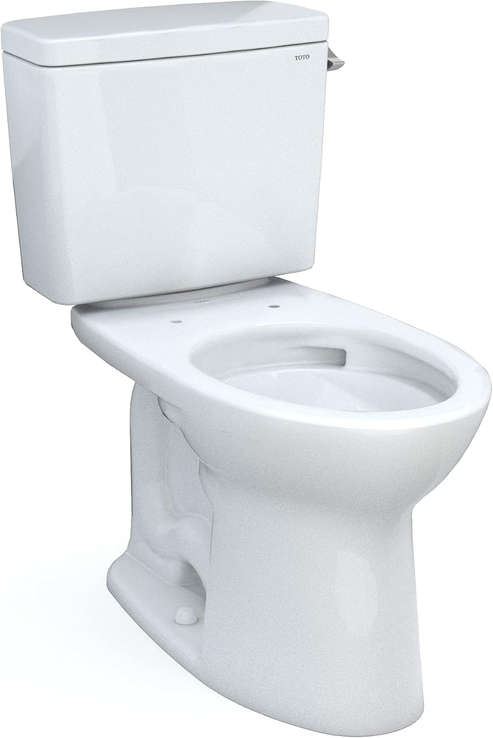 TOTO Drake Two-Piece Elongated 1.28 GPF Universal Height TORNADO FLUSH Toilet with CEFIONTECT and Right-Hand Trip Lever, Cotton White - CST776CEFRG#01