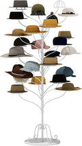 Hat Rack Hat Display Stand Large Capacity Standing Hat Rack Organizer Holder for Cowboy Hats/Baseball Caps/Wigs, Modern Muti-Tier Hats Tree Stand, Home Store