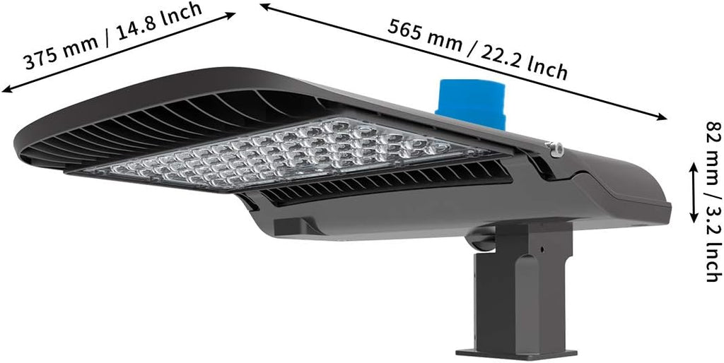 150W LED Parking Lot Lights 19000Lm Outdoor LED Lights Dusk to Dawn with Photocell 5000K Shoebox Pole LED Flood Light 400W Equivalent Commercial Street Area Lighting for Parks Parking Lot Roadways