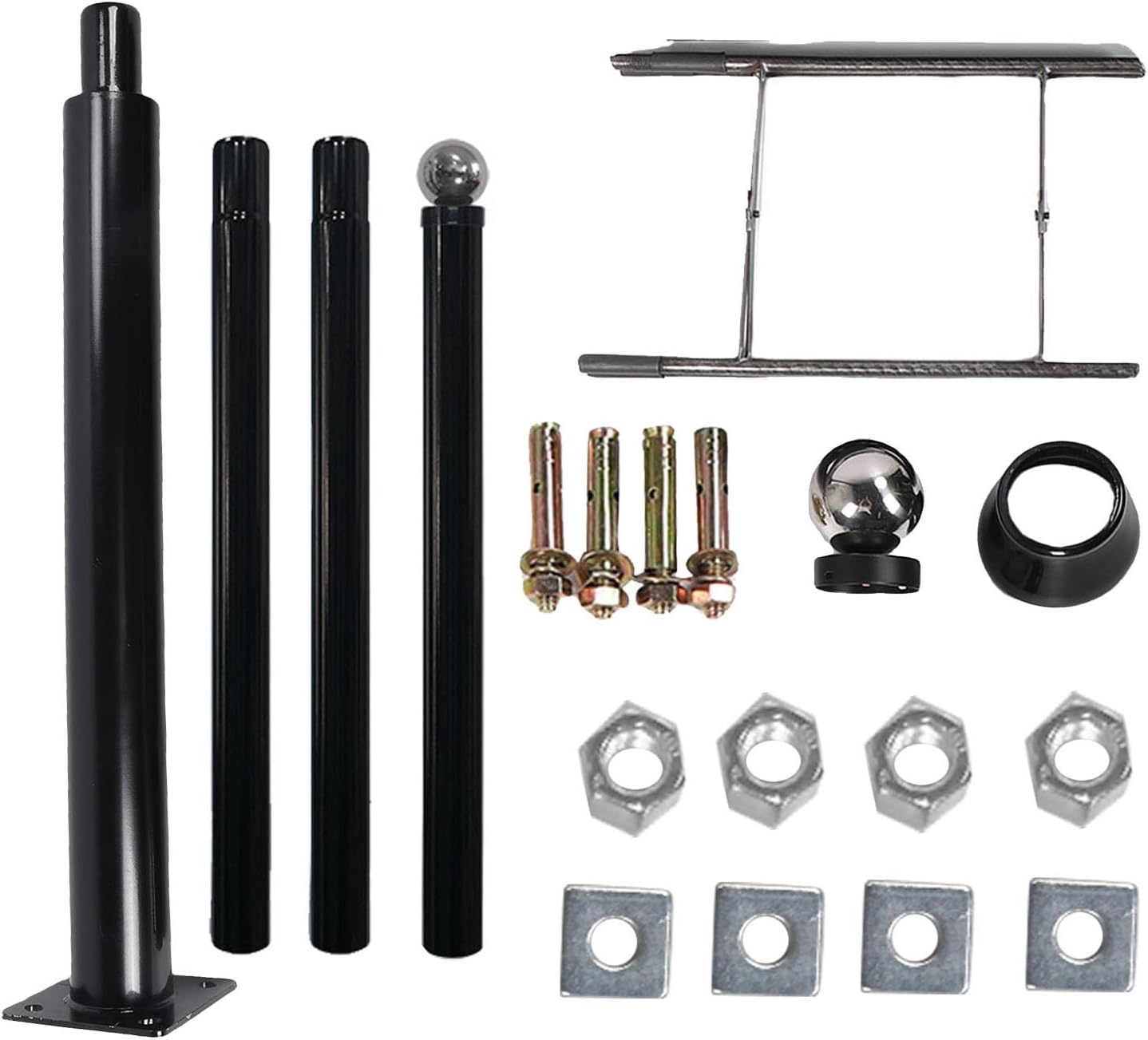 Street Light Pole 13ft Heavy Duty Outdoor Lighting Steel Pole for Basketball Courts Parking Lots Residential Areas Park