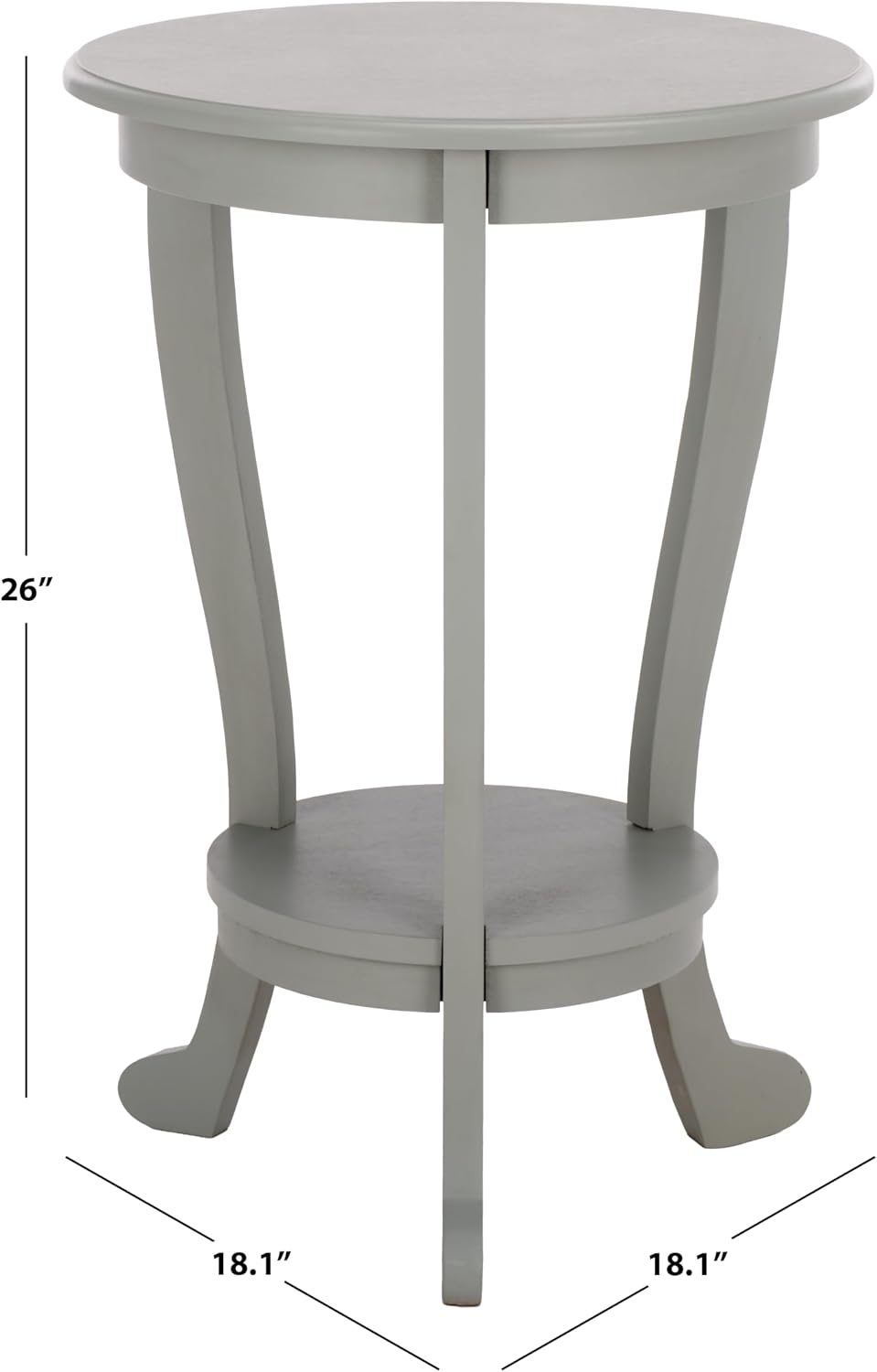 SAFAVIEH Furniture - Mary Pedestal Table - Robins Egg Blue - Solid Wood - Farmhouse Pedestal Design - Ideal for Living Room, Entryway, Home Office, 18.1' W x 18.1' D x 26' H (AMH5711L)