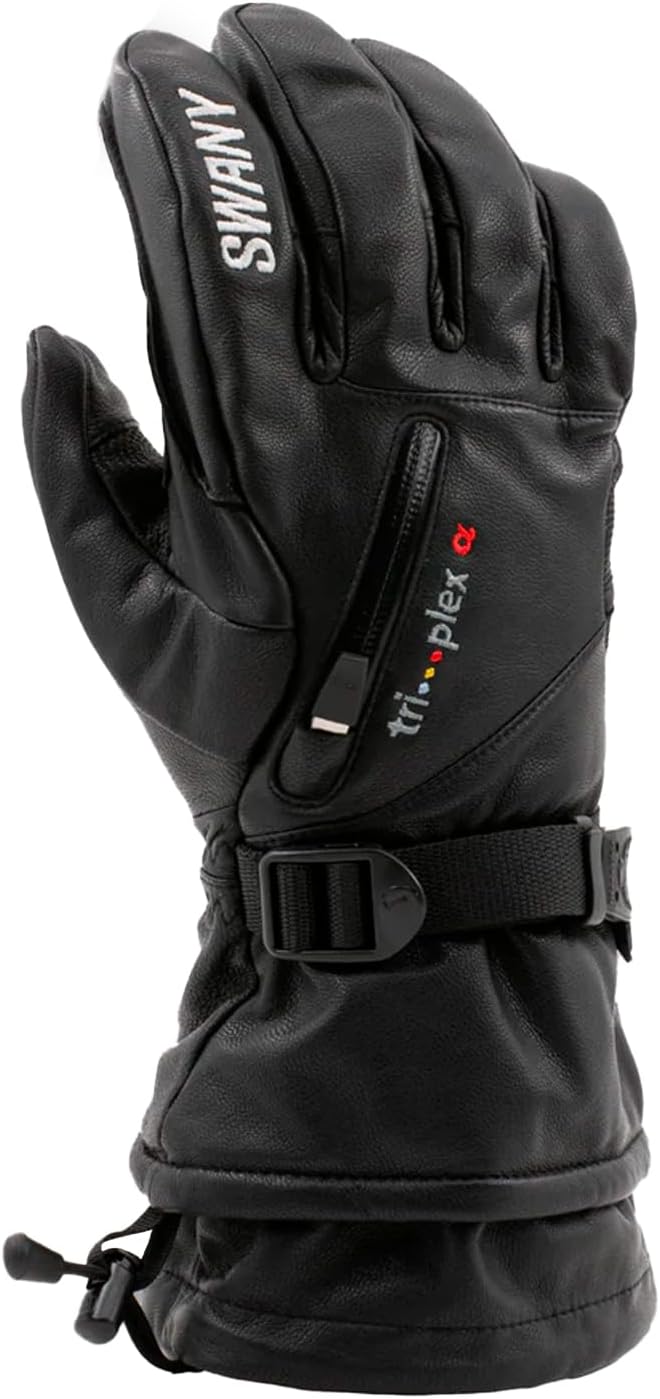 Swany Women's X-Calibur Sports Insulated Warm Durable Breathable Flexible Waterproof Leather Winter Ski Gloves