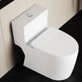 WinZo 10' Rough-in Elongated Toilet One Piece Modern Design Dual Flush 1.1/1.6 GPF For Bathroom,White