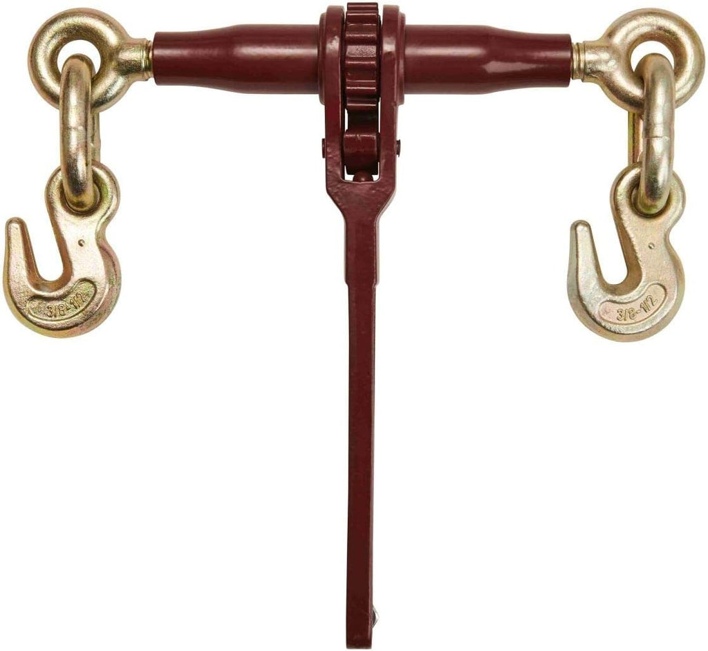 Mytee Products 4 Pack 3/8' - 1/2' Pro Heavy Duty Ratchet Load Chain Binder with with Grab Hooks - 12,000 Lbs Working Load Limit - Heavy Swaged Barrel Cold-Drawn Tubing for Increased Strength