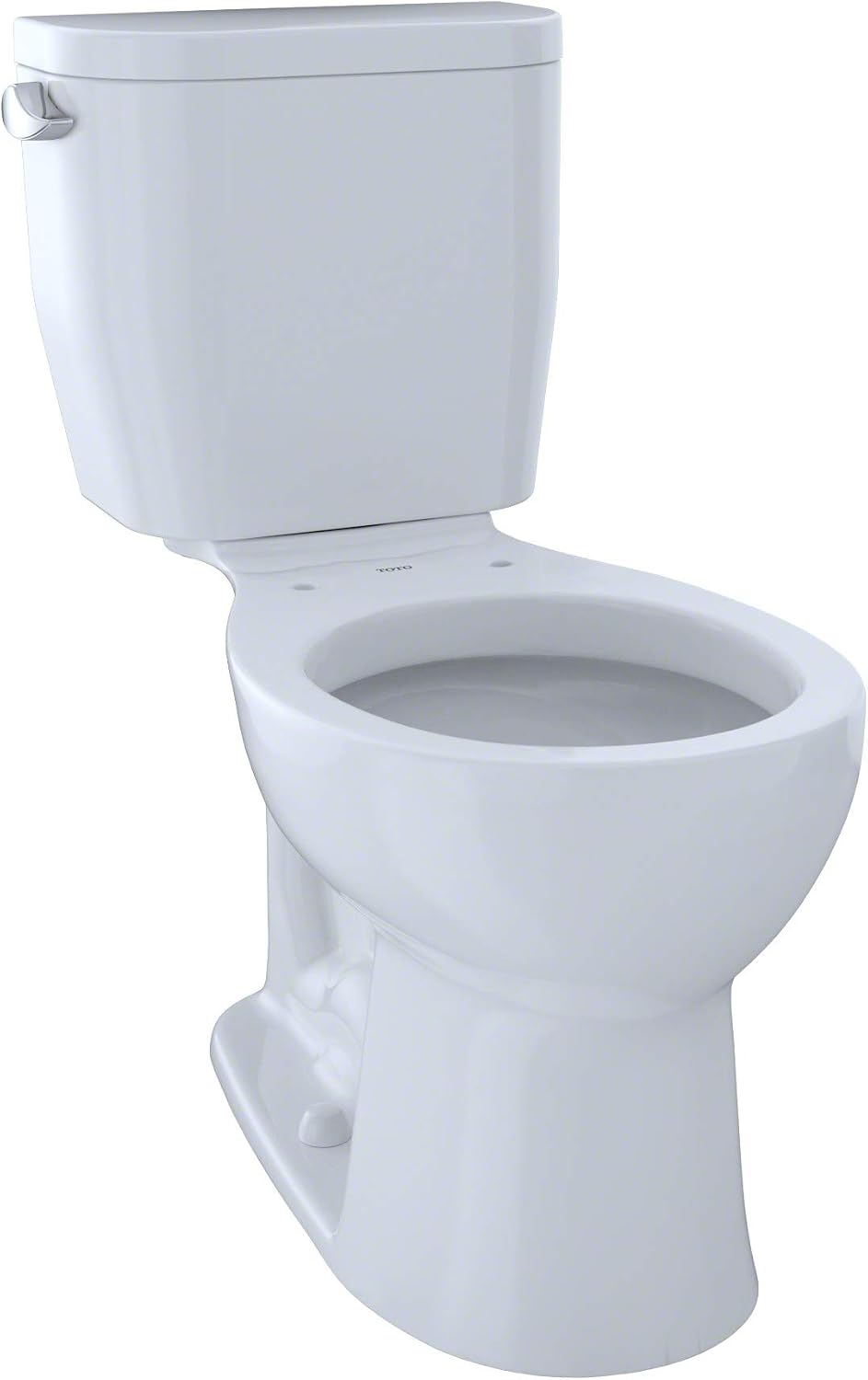 TOTO Entrada Two-Piece Round 1.28 GPF Universal Height Toilet, Cotton White - CST243EF#01