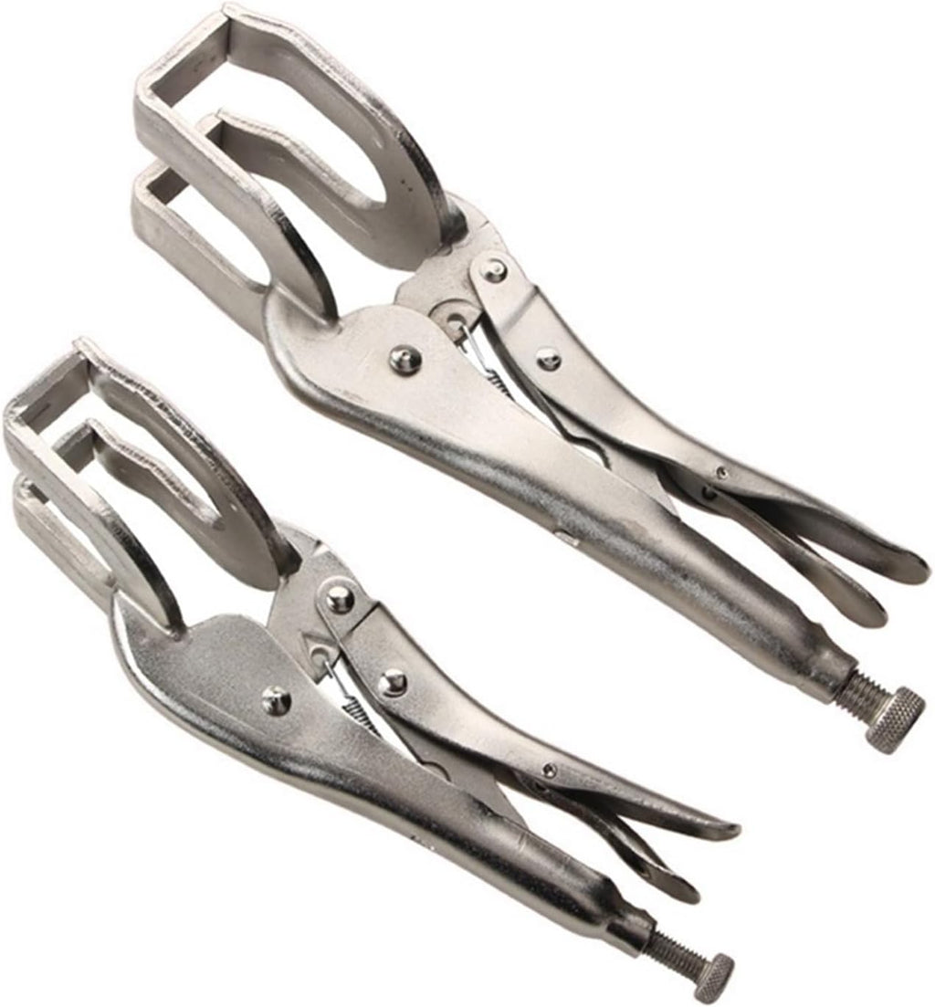 Locking Welding Pliers 2pc Welding Clamp Counterpart Pliers Clip U-Shaped Welding Vise Grips Quick-Lock Release Metal Face Clamp for Locking