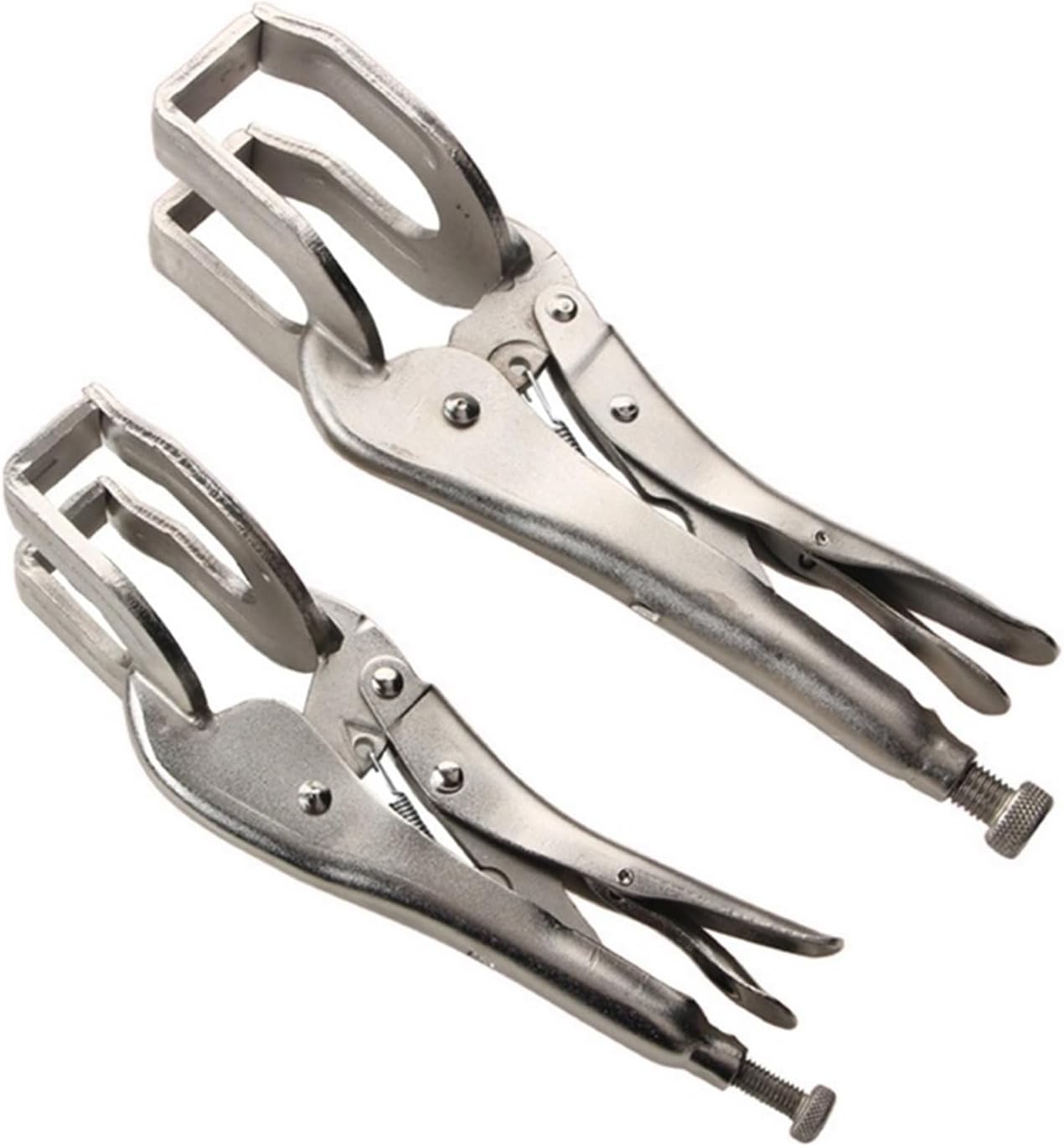 Locking Welding Pliers 2pc Welding Clamp Counterpart Pliers Clip U-Shaped Welding Vise Grips Quick-Lock Release Metal Face Clamp for Locking