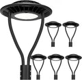 Lightdot LED Post Top Lights 150W Circular Area Light 22500Lm 5000K LED Parking Lot Light with Photocell, Outdoor Pole Lights Fixture for Garden Yard Street Lighting - 6 Pack