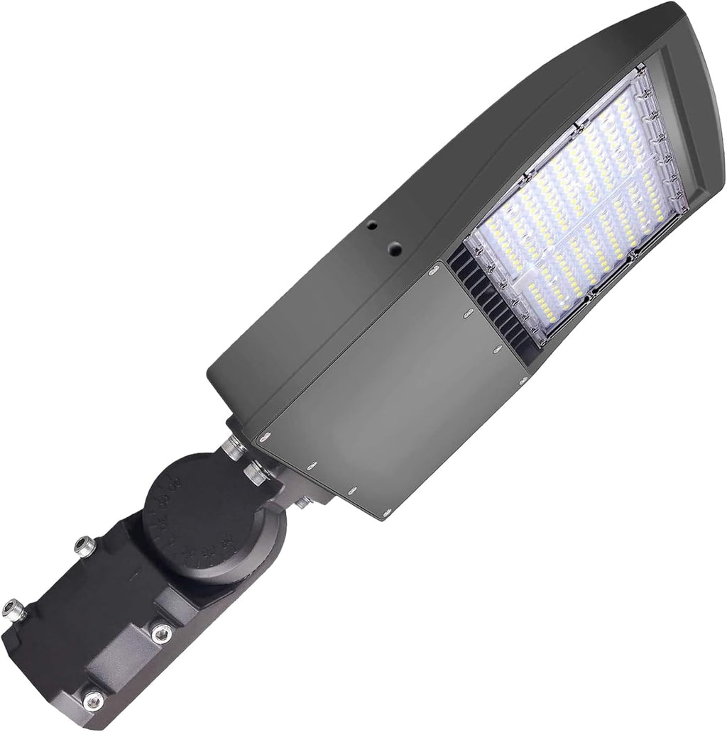 480V 150W LED Parking Lot Light, 21000LM LED Shoebox Street Flood Light (500W MH/HPS Equiv.), 5000K Dimmable Commercial Area Lighting with 20KV Surge Protection, IP65 Waterproof AC277-480V