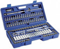 Socket Wrench Set, 3/8 in Drive Size, (25) 12-Point, (26) 6-Point, (6) 8-Point, 125-Piece - 1 Each