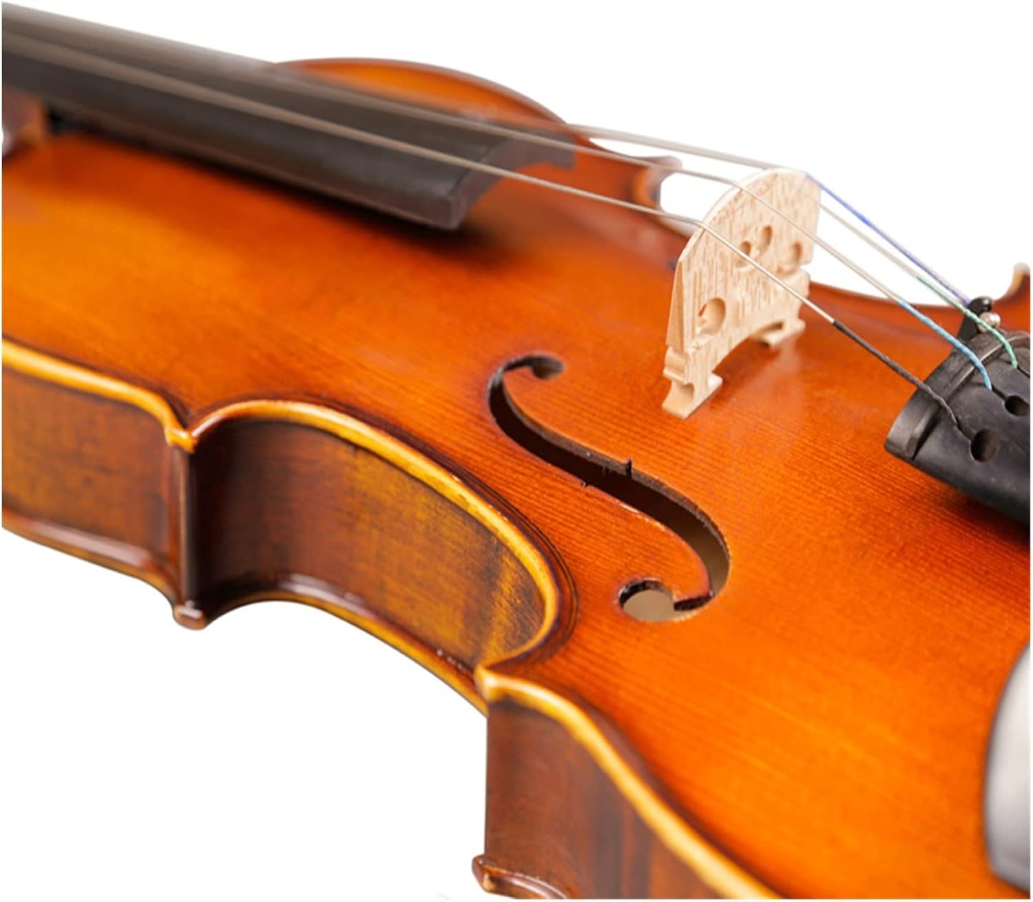 TSTS Handmade Matte Violin with Brazilian Bow Ebony Accessories Violin Musical Instrument Adults Violins (Color : 3/4)
