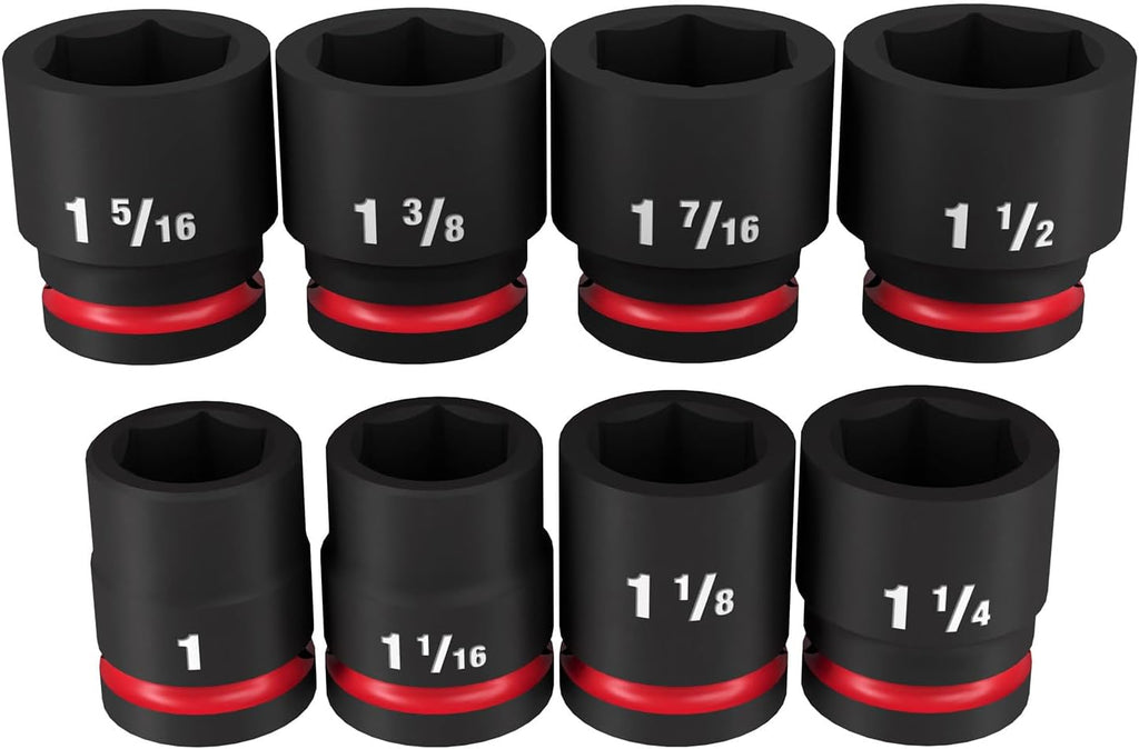 Milwaukee Electric - 8PC IMP Duty 3/4DR SAE STD 6-PT Socket Set