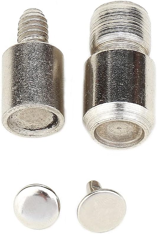 Rivet Press Machine and 5 Sets Double Cap Rivets Die - 5mm, 6mm, 7mm, 9mm, 12mm Double Cap Rivets Hand Press Machine Setter Setting Tool and Hole Puncher Kit
