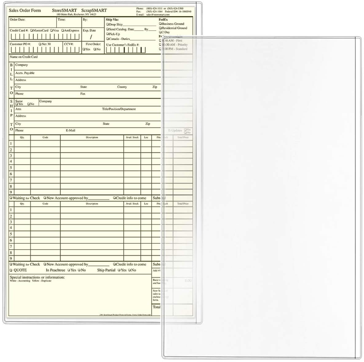 StoreSMART - 8 1/2' x 14' Peel & Stick Pockets - Open Long Side - 50 Pack - STB1993L-50