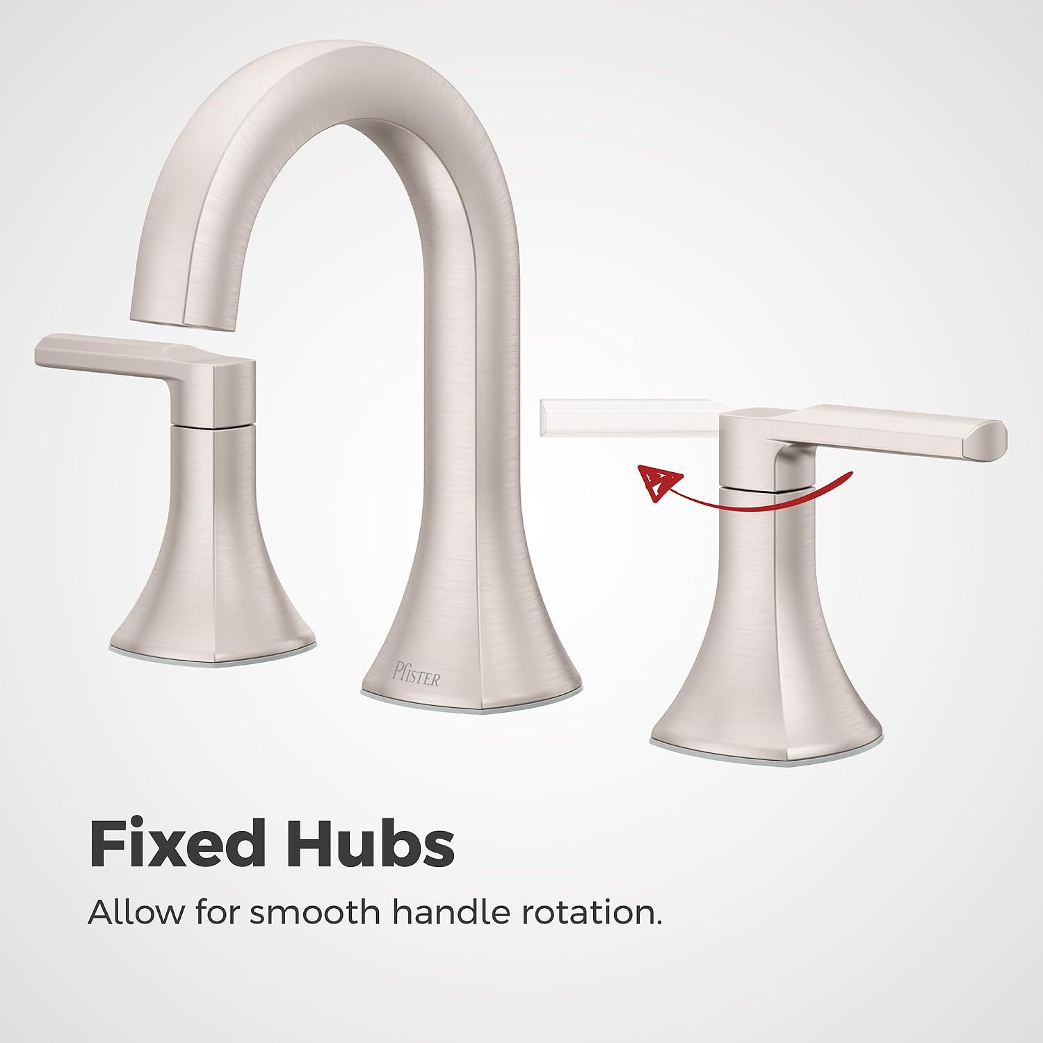Pfister Vaneri 2-Handle Widespread Bathroom Sink Faucet 3-Hole NSF Certified Spot Defense Brushed Nickel Finish with Push & Seal Drain TiteSeal Technology LF049VRIGS