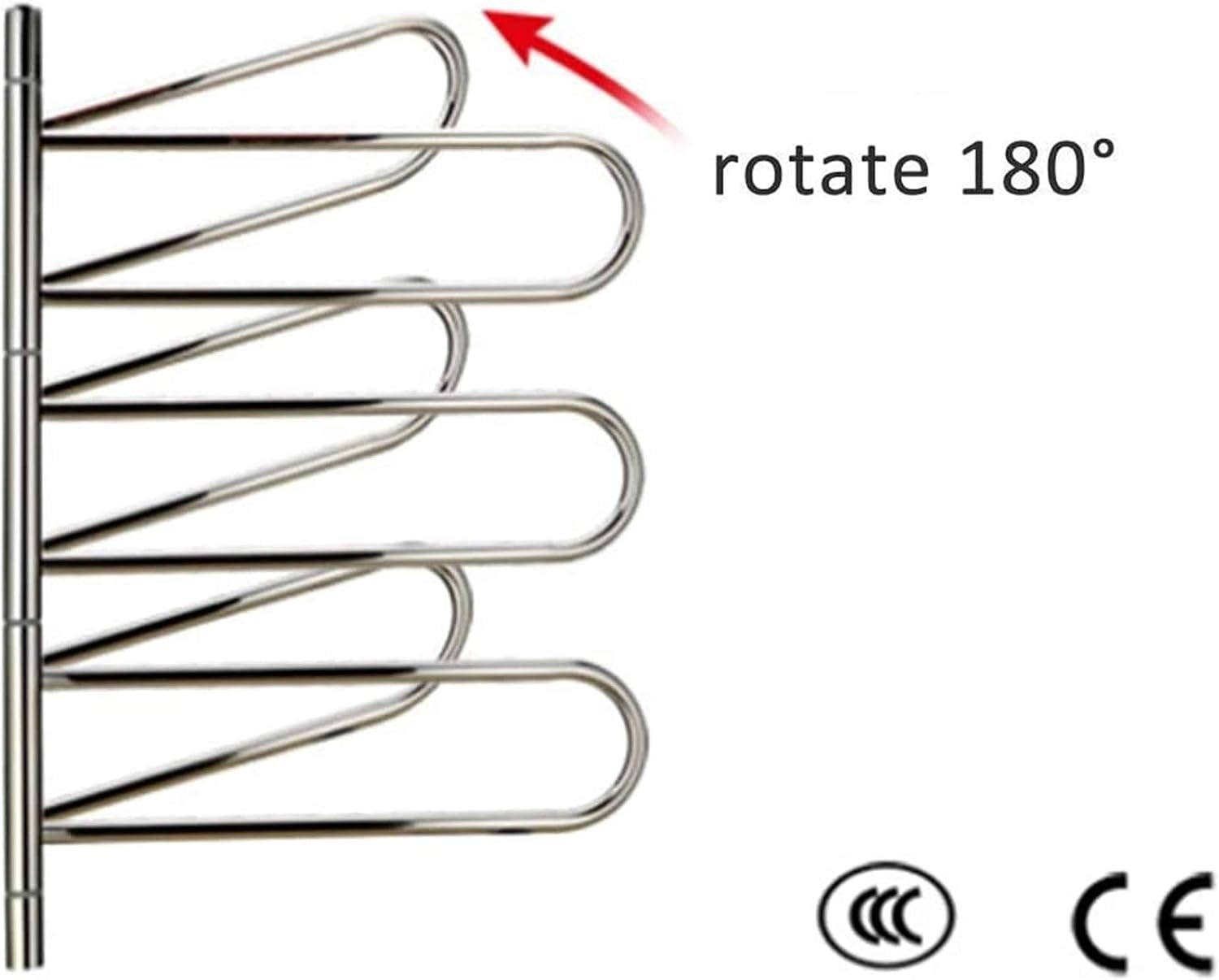 Towel Warmer Heated Towel Rail Rails Electric Rack for Bathroom, Heater, Wall Mounted, Let Towels are No Longer Cold, Brushed Nickel