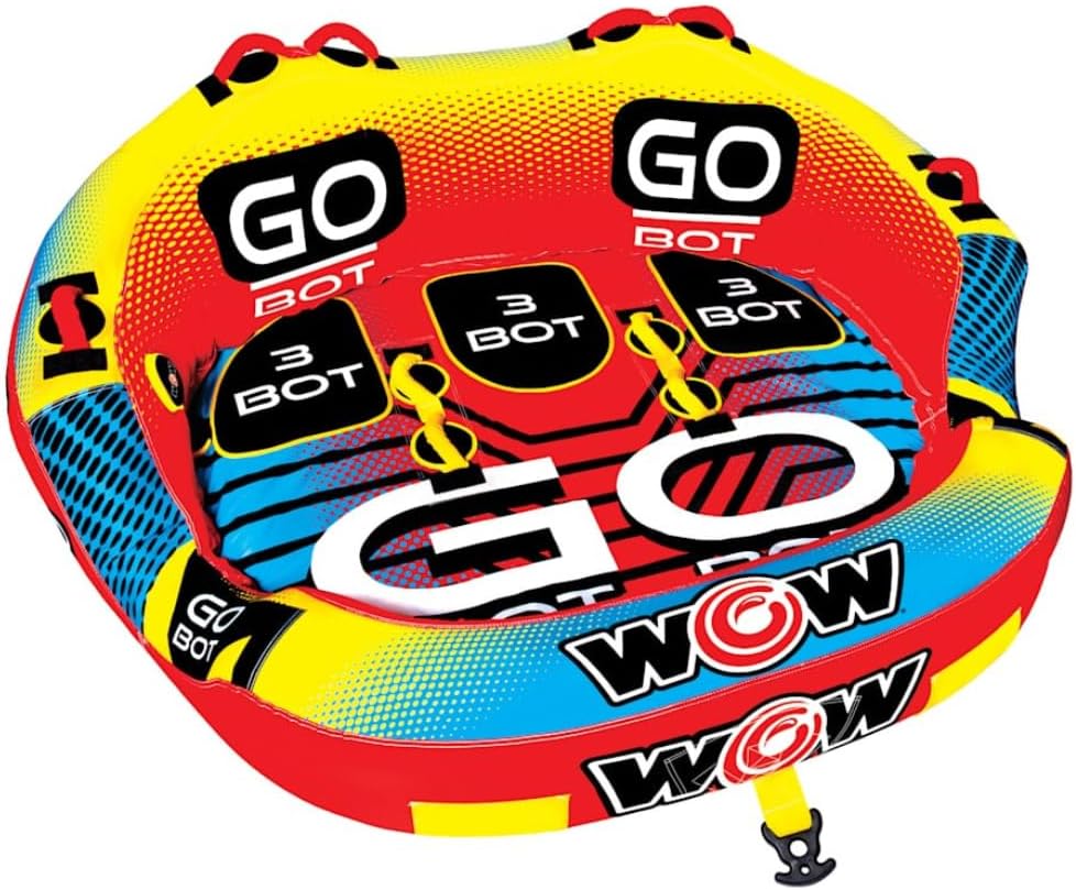 Wow Sports Go Bot Towable Tube - Front & Back Tow Points - for Boating - Kids & Adults