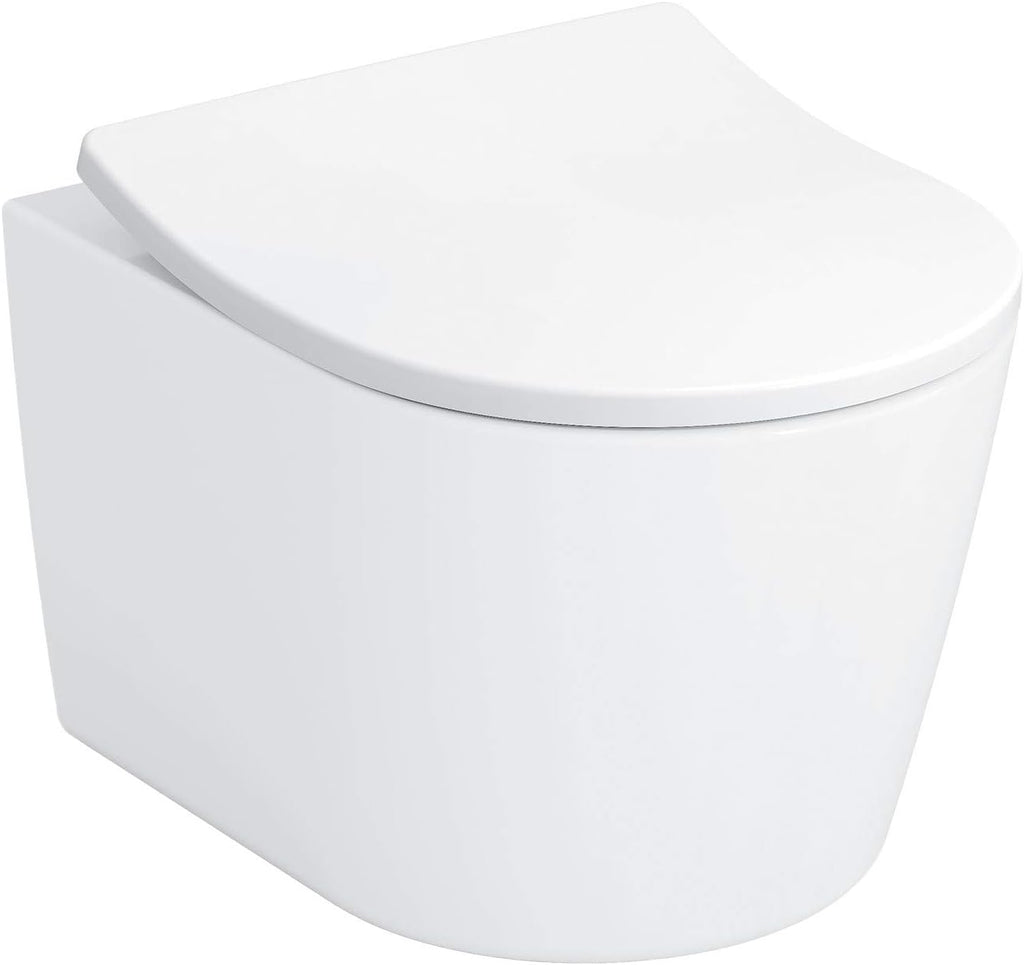 TOTO® RP® Compact Wall-Hung Elongated Toilet and DuoFit® In-Wall 0.9 and 1.6 GPF Tank System Copper Supply Line, Matte Silver - CWT427227CMFG#MS