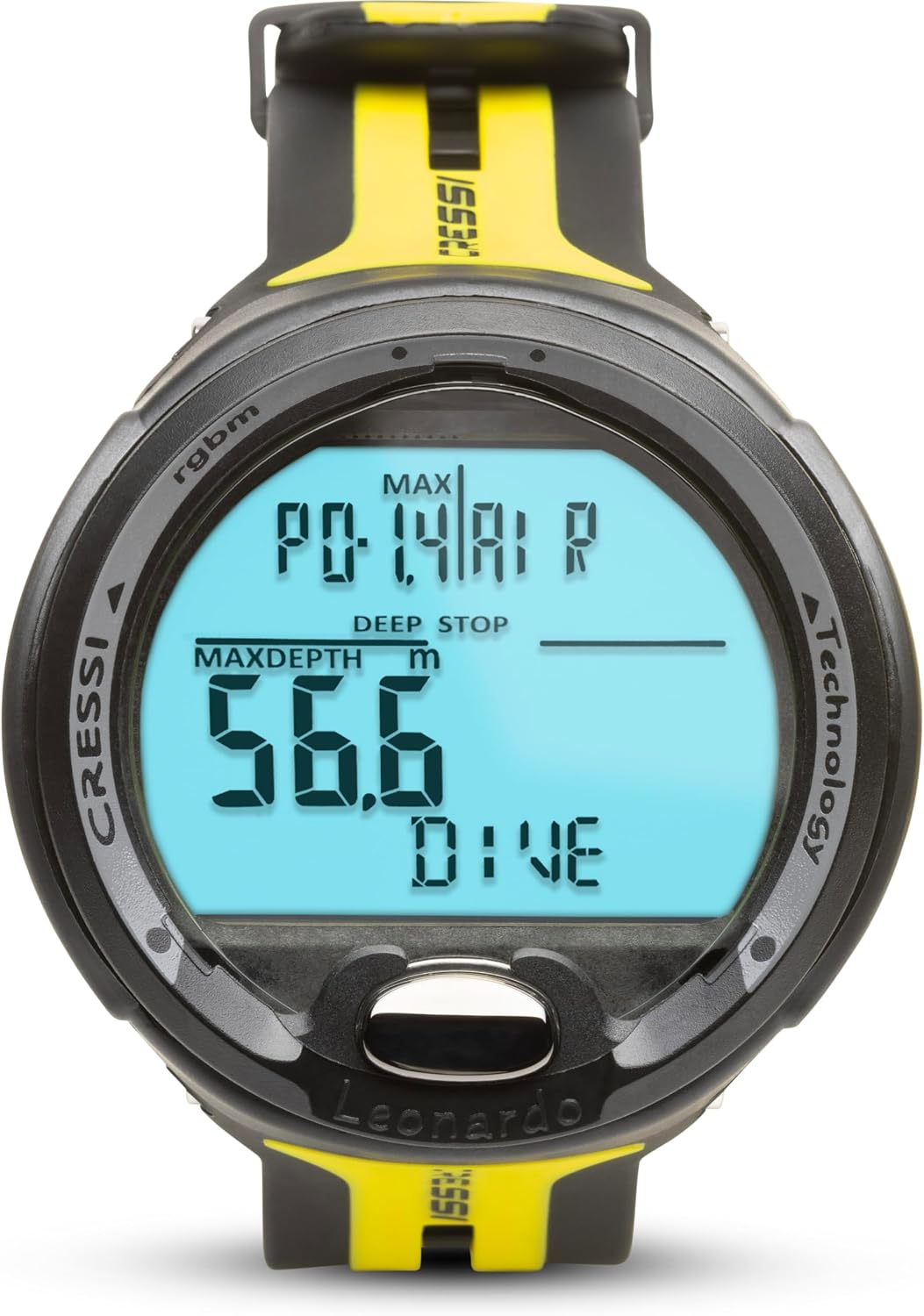 Cressi Leonardo 2.0 Scuba Dive Computer - Air, Nitrox & Gauge Dive Watch - Backlit Waterproof Watch - USB IR Diving Computer