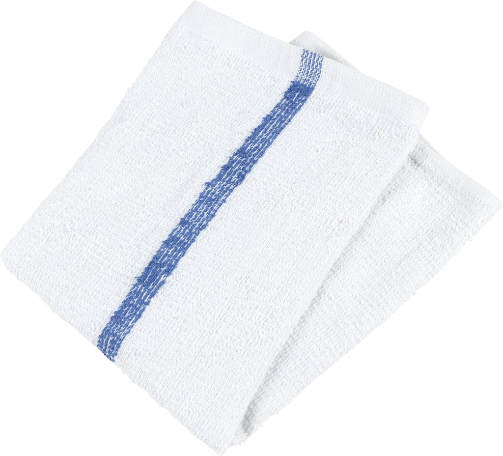 Arkwright Bar Mop Towels Bulk, Pallet of 4200, 100% Cotton Kitchen Dishcloths, Absorbent Quick Dry Cleaning Cloths for Restaurant, Bar and Home Kitchen, 16 x 19 in, White/Blue
