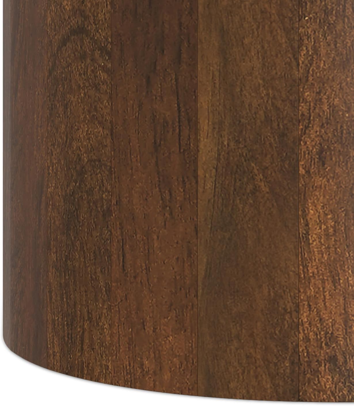 SIMPLIHOME Millbury End Table - 20 inch Wide Solid Mango Wood Round Side Table in Walnut Brown, Contemporary Accent Table for Living Room, Bedroom or Entryway with Handcrafted Design, Assembled