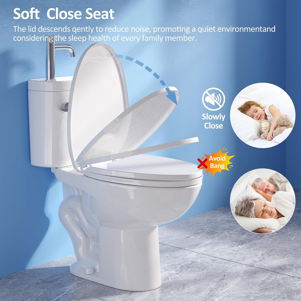 Simple Project Tall Toilet with Sink, Modern 2 in 1 Toilet Bowl with Faucet＆ Comfort Chair Height Seat, Powerful ＆Quiet 1.28 GPF Single Flush, 12' Rough In Elongated High Toilets for Small Bathrooms