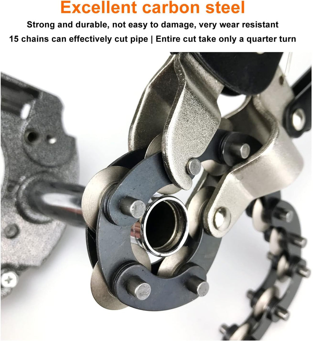 Locking Chain Pliers Clamp,Pliers Locking Grip Wrench Locking Chain Clamp,Pipe Vise 15 Chains Vise Wrench Pipe Cutter Tool Aluminium Alloy for Shape Pieces Locking Pliers Wrench