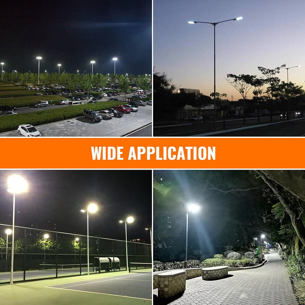LED Parking Lot Lighting 150w Shoebox Light 19500lm AC100-277V Street Area Light for Pathway Garden and Outdoor Places IP65 Waterproof (150W)