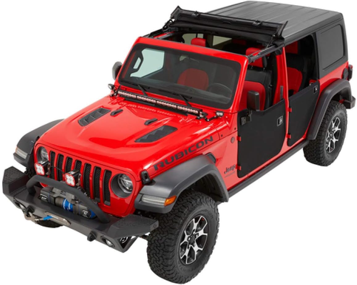 Bestop 5175035 Black Diamond 2-Piece Fabric Front Doors for 2018-Current Jeep Wrangler JL