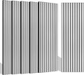 BUBOS 10 Pack Large Acoustic Panels, 48'X 12'X 0.4' Sound Proof Panels for Walls,Decorative Self-Adhesive Acoustical Wall Panels,3D Slat Sound Panels for Home Office Studio (White 01)