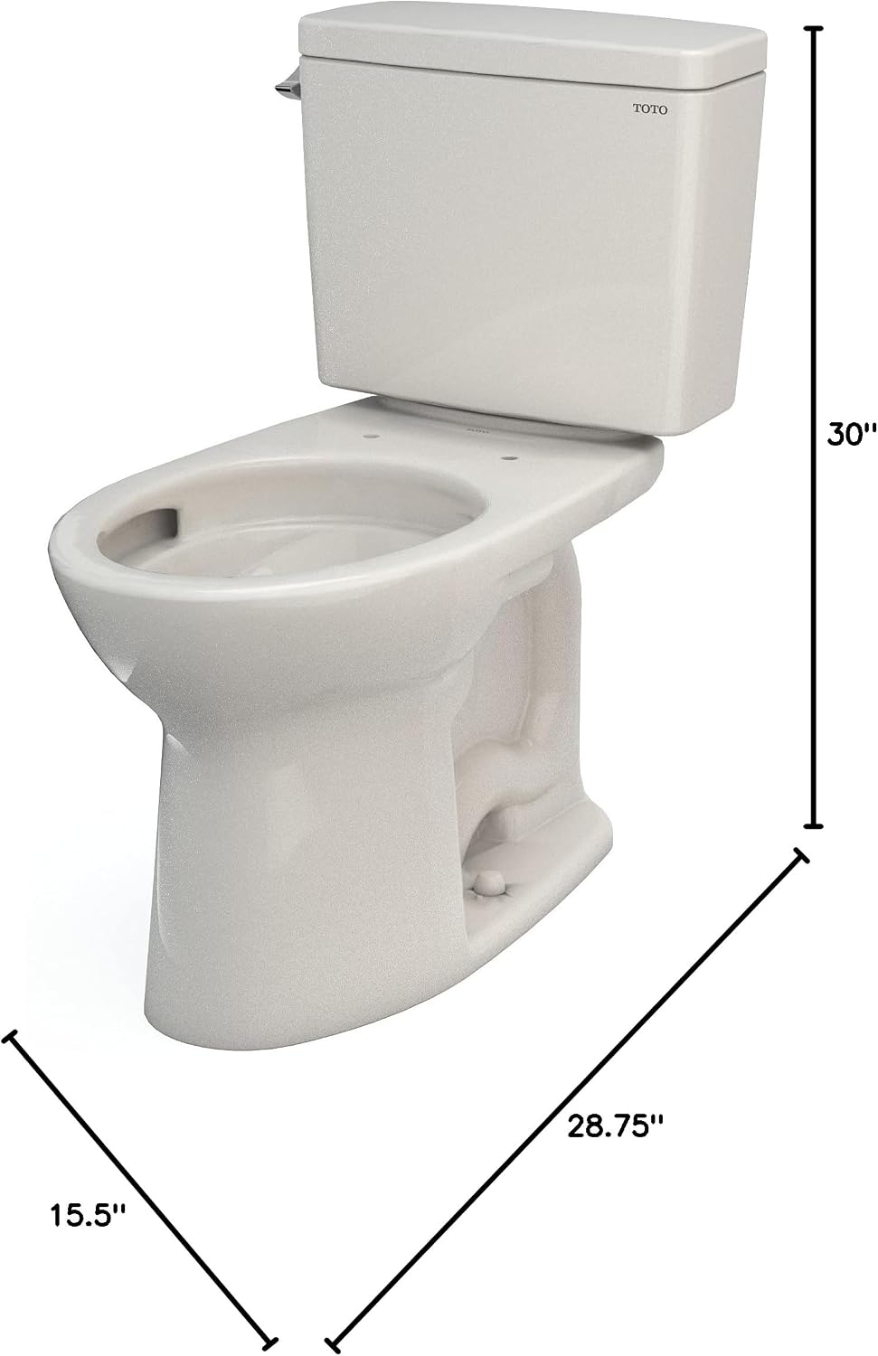 TOTO Drake Two-Piece Elongated 1.6 GPF TORNADO FLUSH Toilet with CEFIONTECT, Sedona Beige - CST776CSG#12