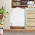Cafe Swinging Doors,Wood Interior Saloon Half Partition Swing Door with 3 Hinges for House Kitchen Shop Entrance Pub Porch(24.02 * 35.83in-White)