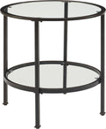 Crosley Furniture Aimee Small Side End Table with Storage Shelf for Living Room, Oil-Rubbed Bronze