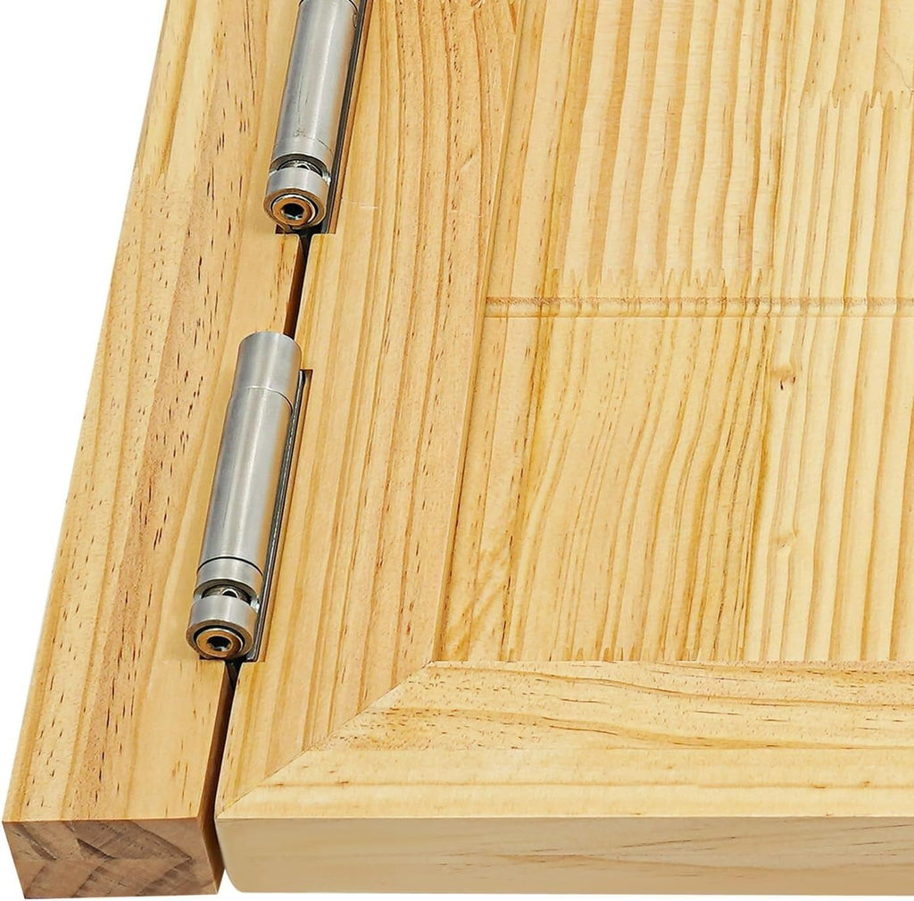 Swinging Door Cafe Doors,Solid Wood Swing Door Interior Saloon Half Partition Doors with 3 Hinges for House Kitchen Shop Entrance Pub Porch(23.6x35.4in-Wood)