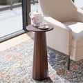 Relso Enteka Solid Mango Wood End Table – 24' Tall Accent Side Table with Walnut Finish | Handcrafted Coffee Table, No Assembly Required | Perfect for Modern Living Rooms, Farmhouses, Small Spaces