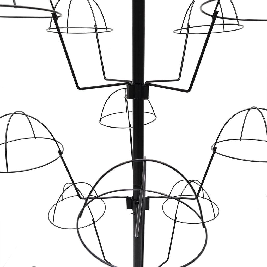 FixtureDisplays® Countertop Hat Rack Headwear Wig Cap Display Tabletop Stand 24x24x37' 3-Tier 12 Hats 10125-2D