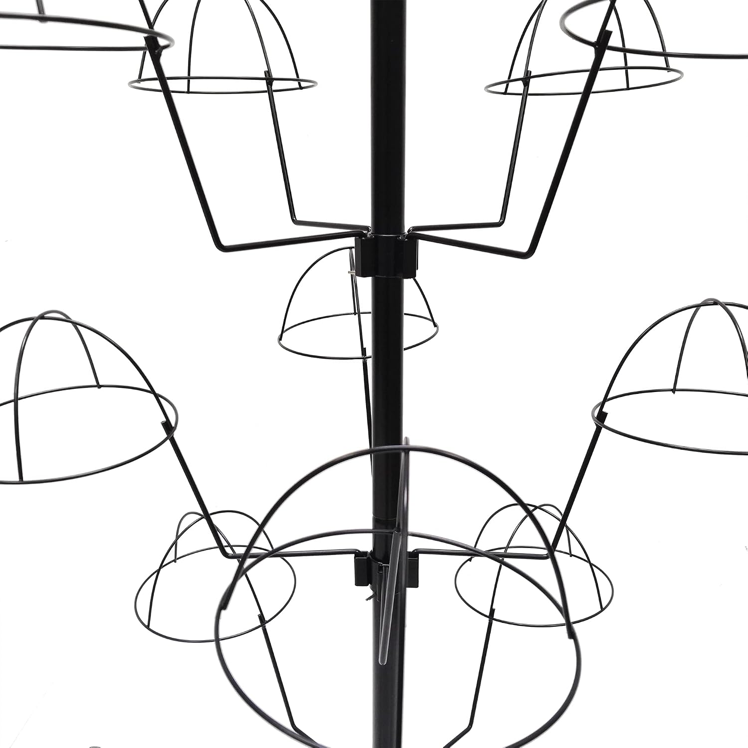 FixtureDisplays® Countertop Hat Rack Headwear Wig Cap Display Tabletop Stand 24x24x37' 3-Tier 12 Hats 10125-2D