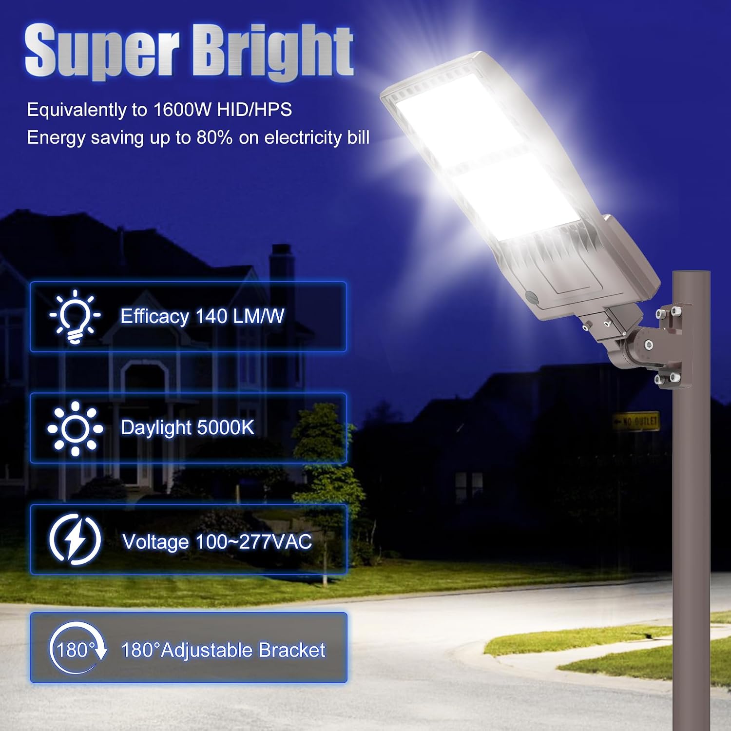 BBESTLED 2Pack 400W LED Parking Lot Light 56000 Lumen, UL Parking lot Flood Lights Arm Mount, Street Area Pole Light IP65 5000K Waterproof 100-277VAC Input, LED Stadium Outdoor