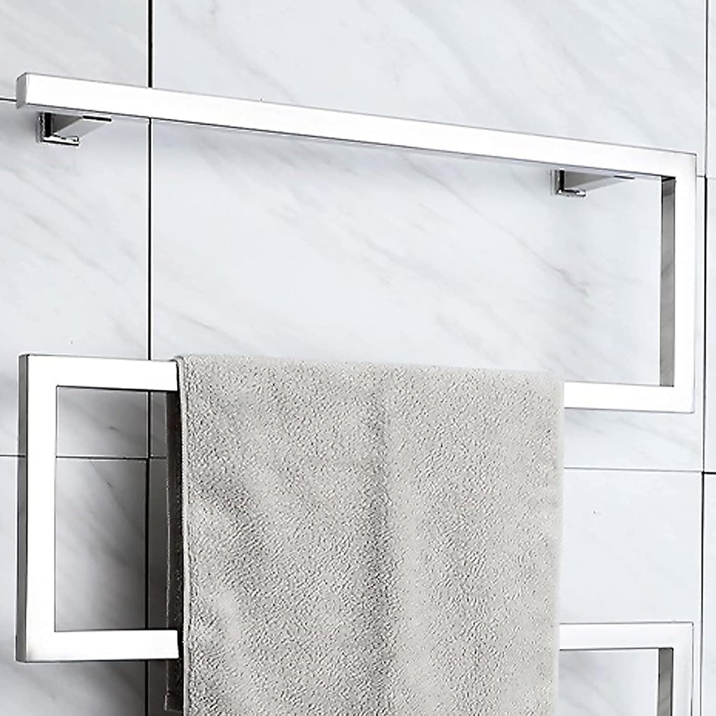 Heated Towel Warmer Racks Wall Mounted Electric Towel Warmer with 5 Bars Electric Towel Rack Stainless Steel Heated Towel Rails, 90W Low Power Consumption Towel Dryer,Chrome,Plug in