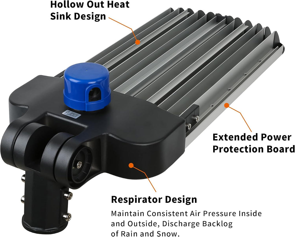 600W LED Parking Lot Lights, 60000LM 6000K with Dust to Dawn Photocell Sensor Slip Fitter, Outdoor Commercial Area Lighting Street Flood Security Light for Shop Yard Roadways