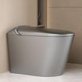 Smart Toilet with Starry Night Lighting Effects,Bidet Build in,Warm Air Drying,LED Light, Heated Seat, Automatic Switch Seat,ADA Comfortable Height (Grey)