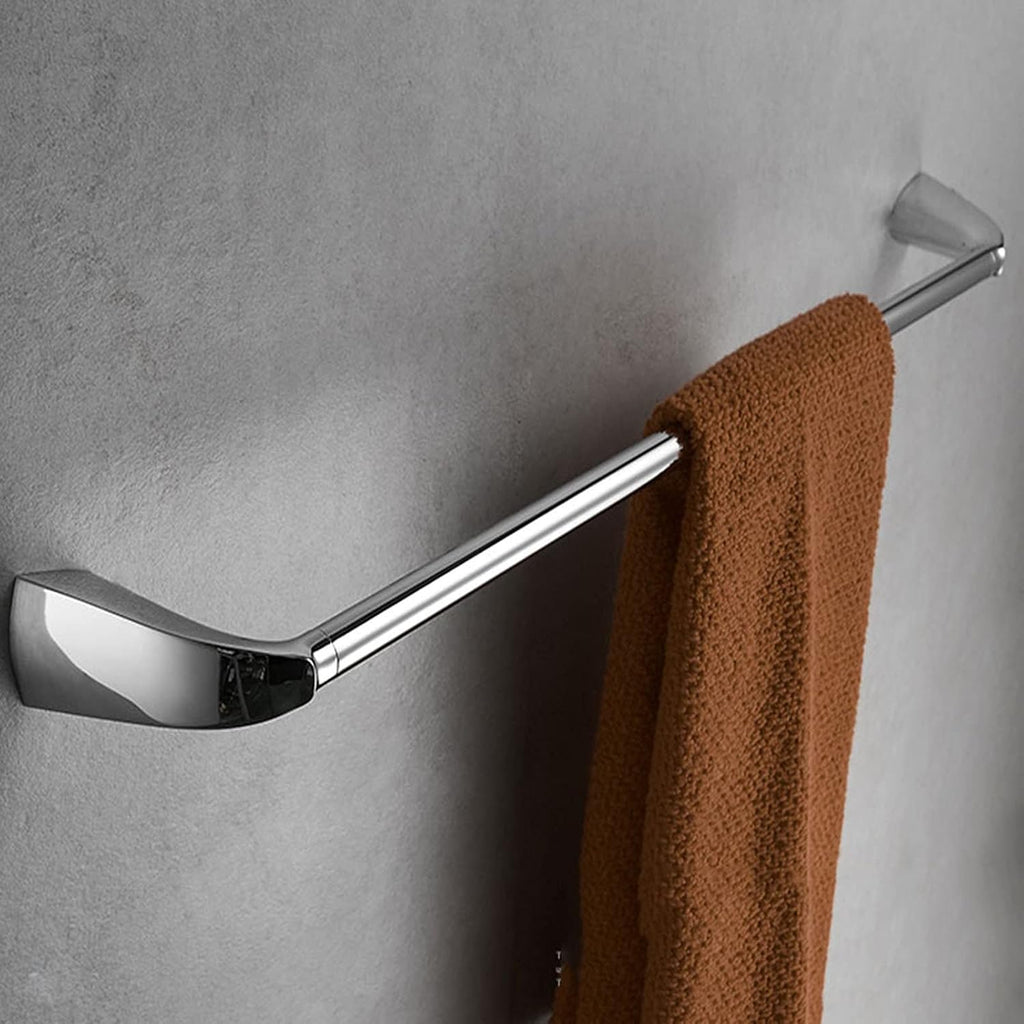 Towel Rail for Bathroom, 50cm/60cm Single Towel Bar Rail for Bathroom,Wall Mounted Towel Rod Holder,Polished Chrome Finish Screws Mounting/50cm (Size : 60cm)