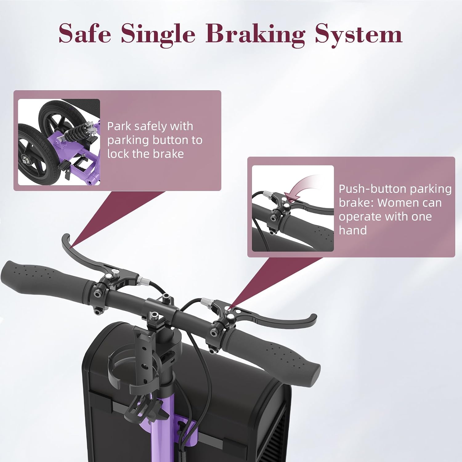 All Terrain Knee Scooter for Adults, Foldable Rolling Knee Scooter with DIY Stickers & Shock Absorber, Steerable Knee Walker for Broken Foot, Ankle Injuries & Surgery, Better Crutch Alternative