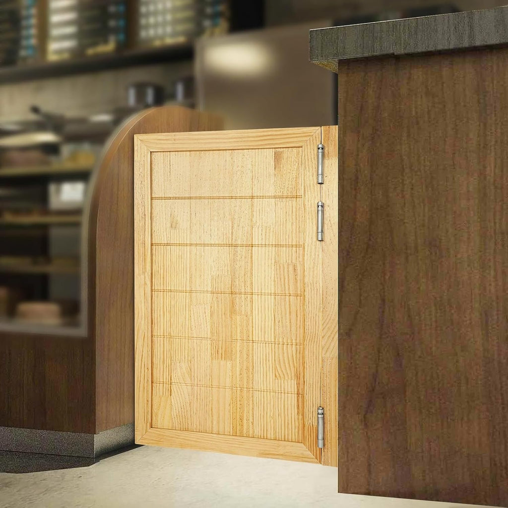 Cafe Swinging Doors,Wood Interior Saloon Half Partition Swing Door with 3 Hinges for House Kitchen Shop Entrance Pub Porch(23.6x35.4in-Wood)